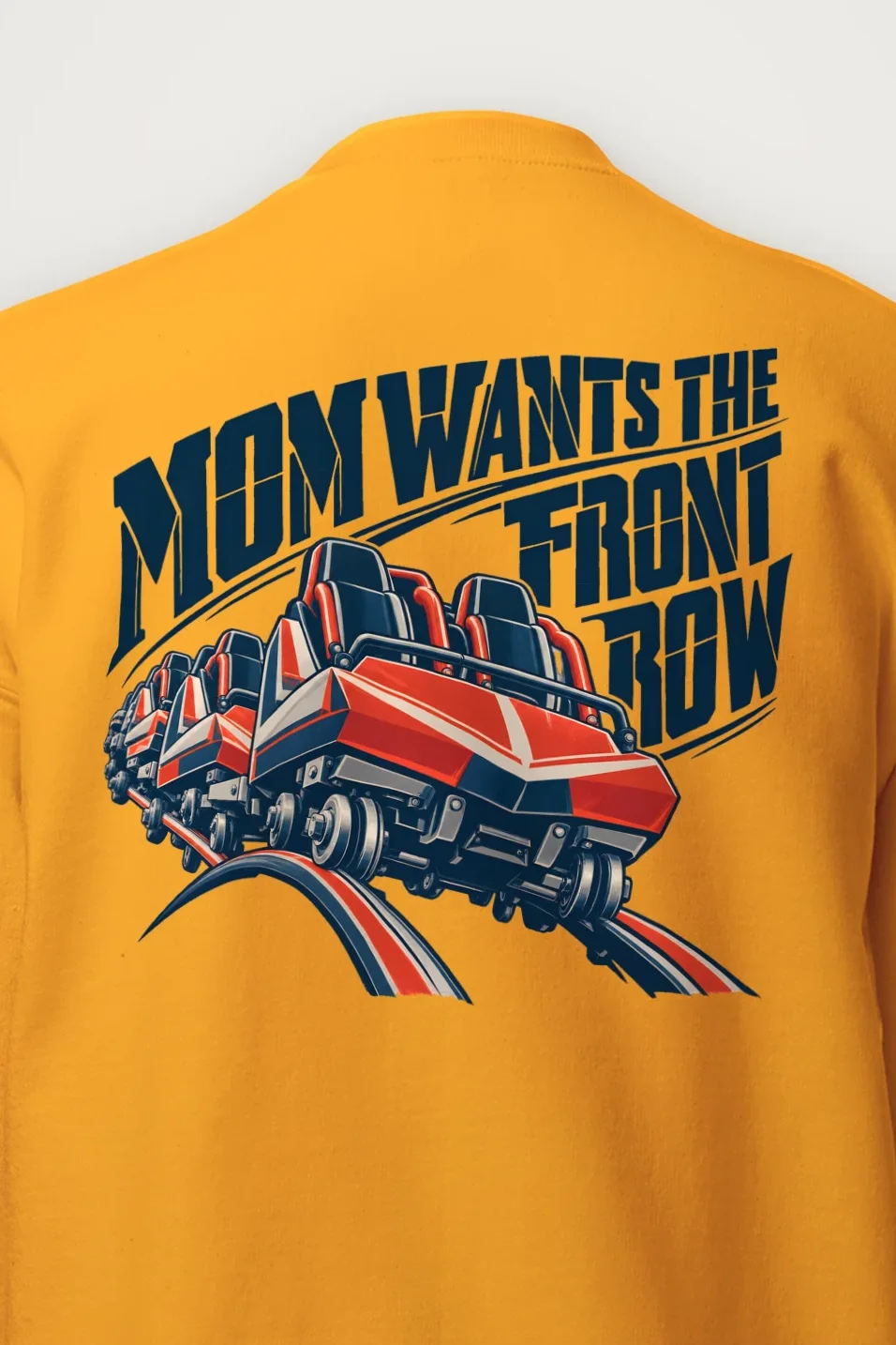 "Mom Wants The Front Row" Heavy Blend Unisex Crewneck Sweatshirt - the graphic up close