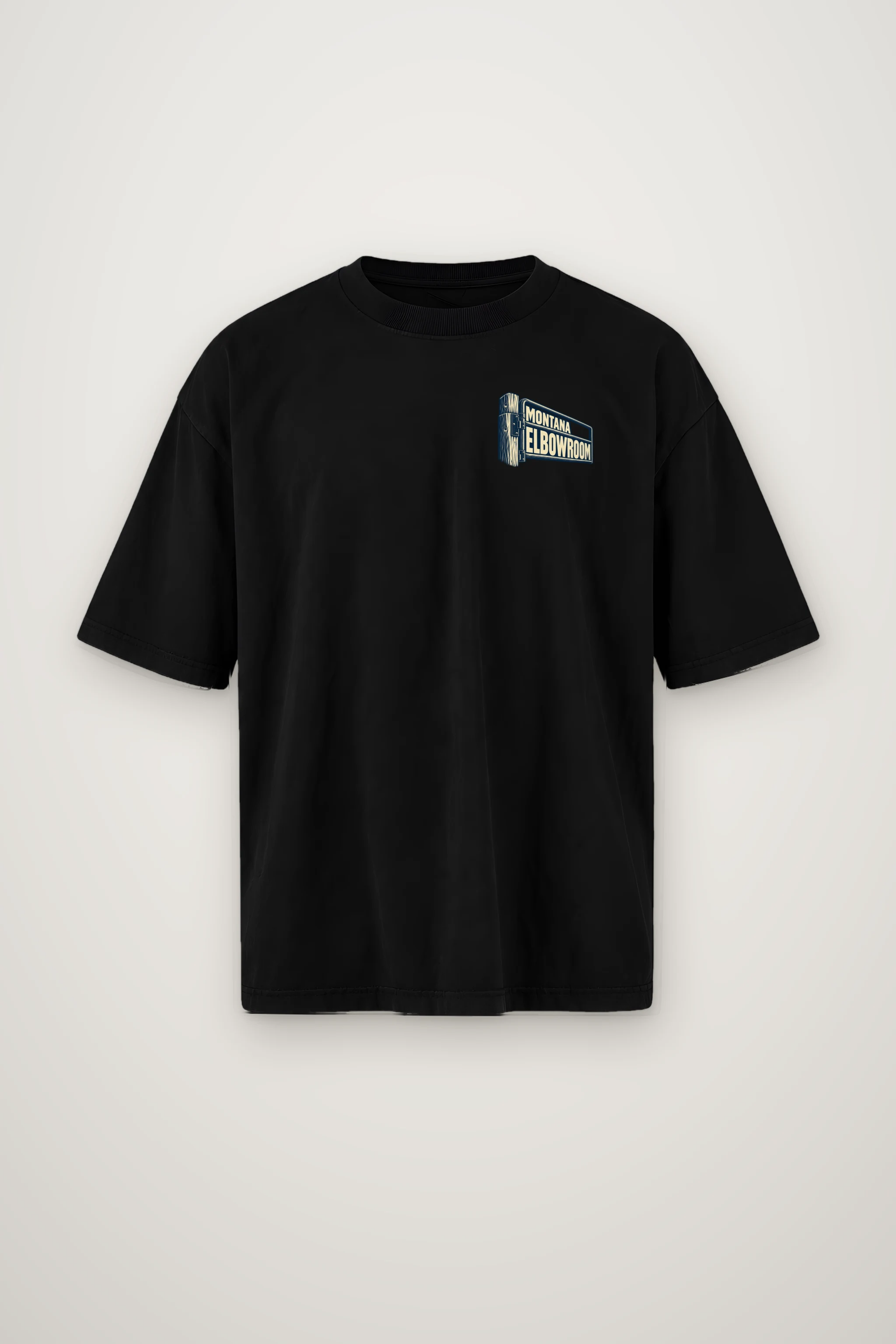 "Montana Elbowroom Ranch Gate" Men's Oversized Heavyweight Crewneck T-Shirt