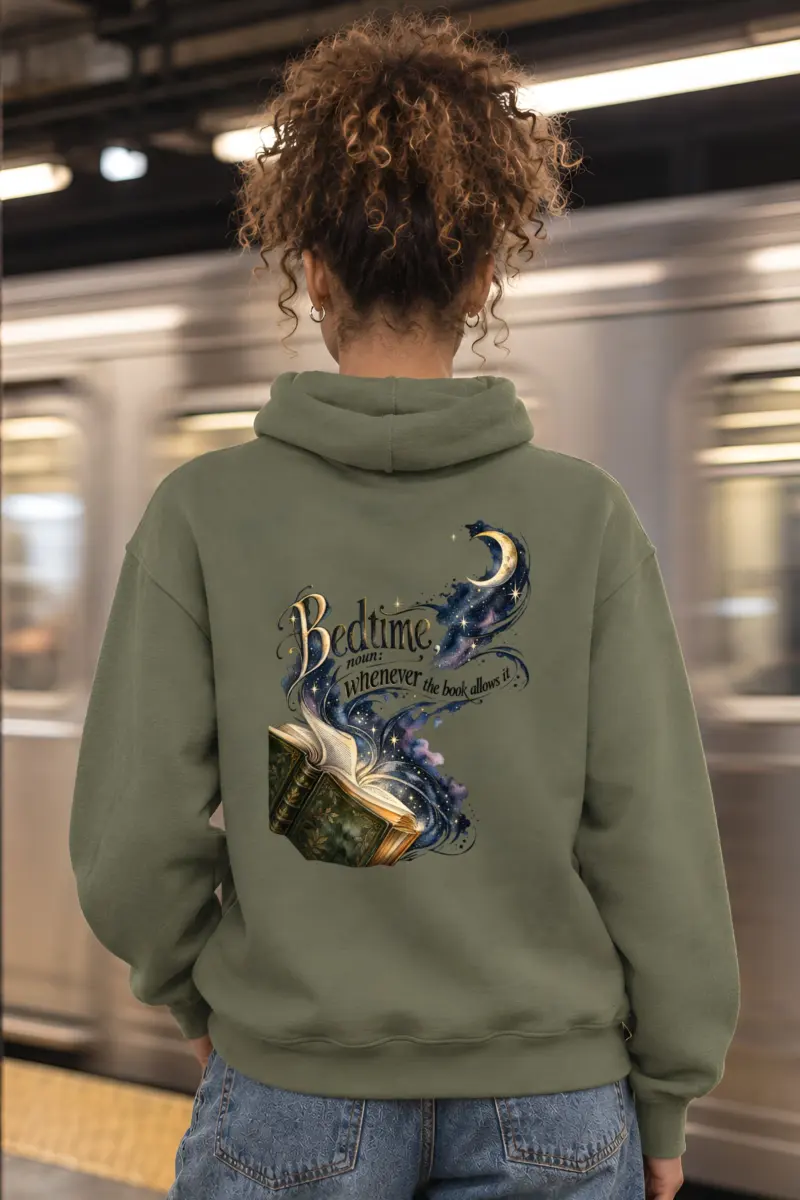 “Moonlit Antique Book” Heavy Blend Unisex Pullover Hoodie