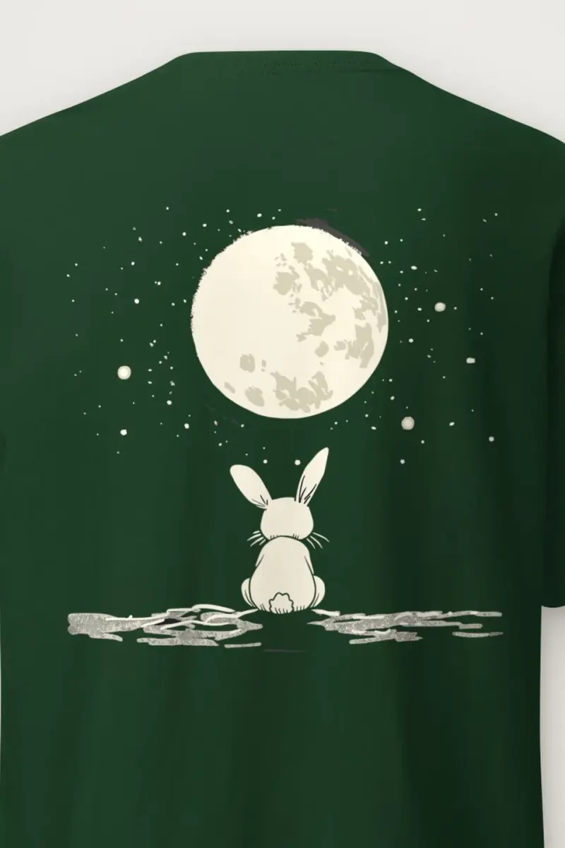 "Moonlit Bunny" Heavyweight Unisex Crewneck T-shirt