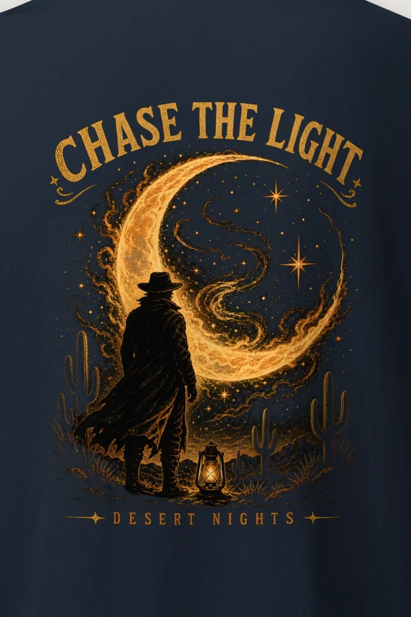 "Moonlit Drifter" Heavyweight Unisex Crewneck T-shirt