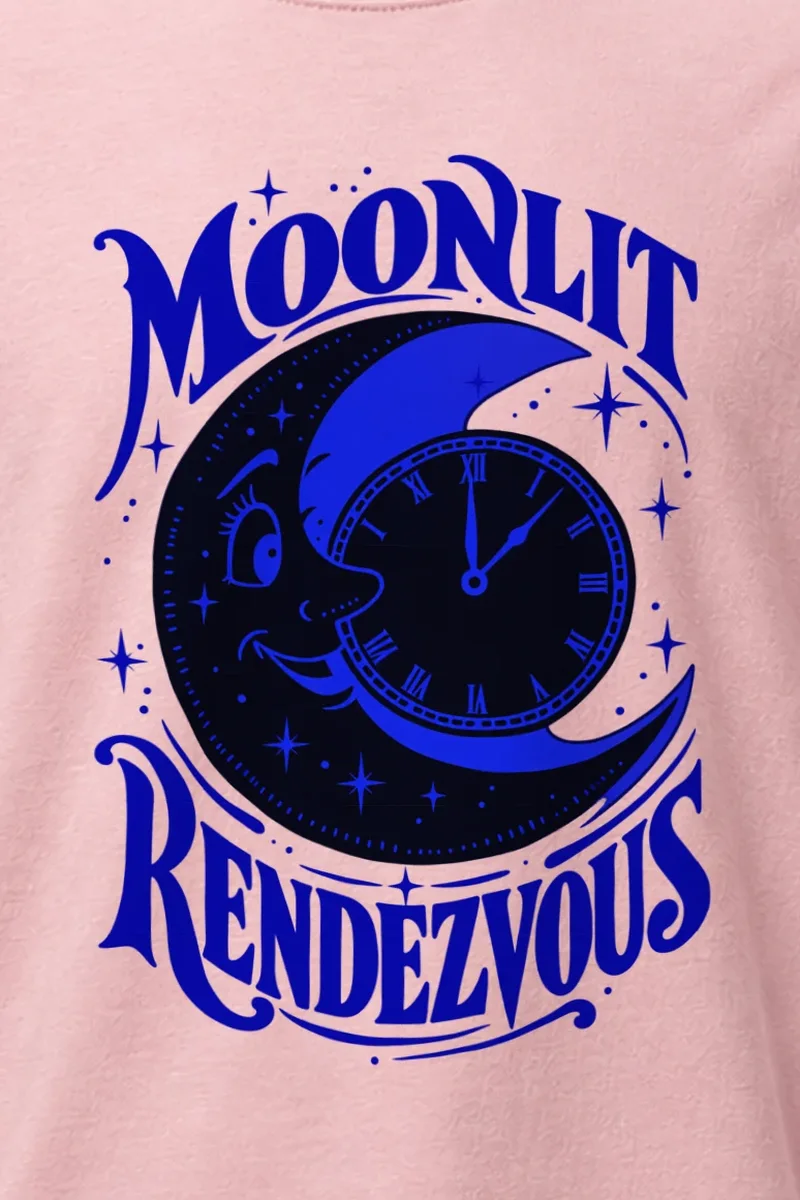 "Moonlit Rendezvous" Heavyweight Unisex Crewneck T-shirt