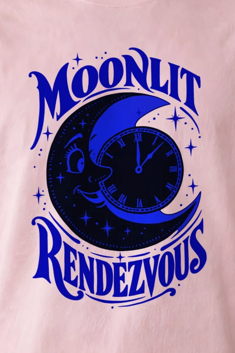 "Moonlit Rendezvous" Heavyweight Unisex Crewneck T-shirt