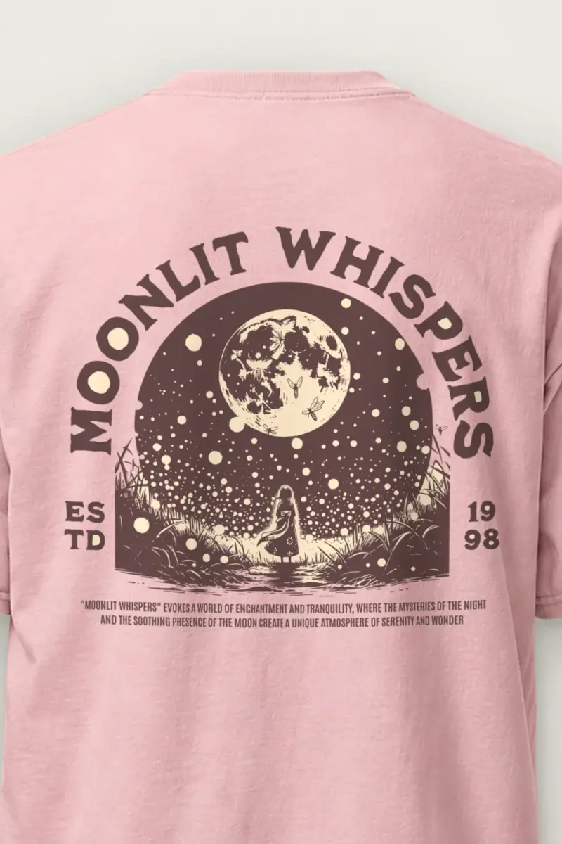"Moonlit Whispers" Heavyweight Unisex Crewneck T-shirt