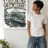 "Mooring at Low Water" Premium Wooden Framed Poster