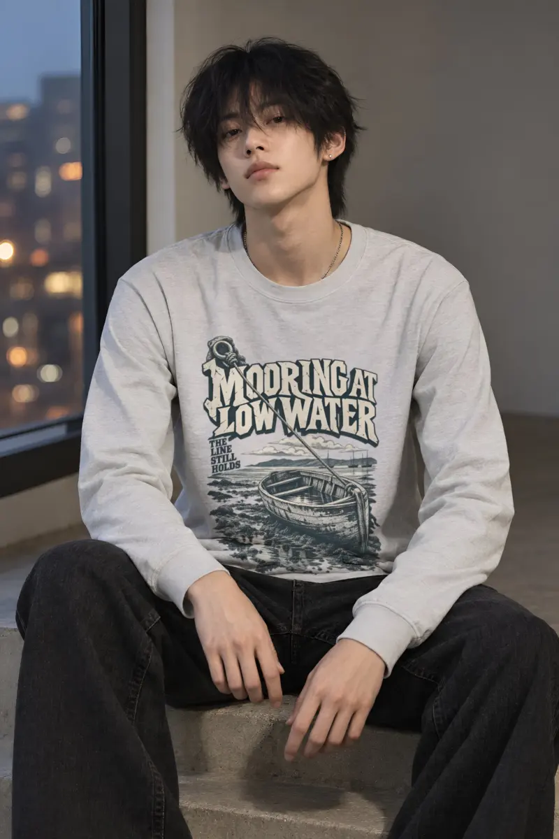 "Mooring at Low Water" Unisex Longsleeve T-shirt