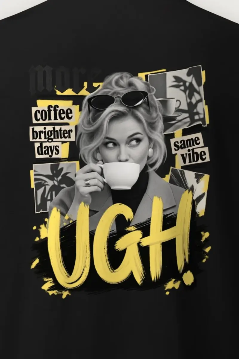"More Coffee Brighter Days" Heavyweight Unisex Crewneck T-shirt