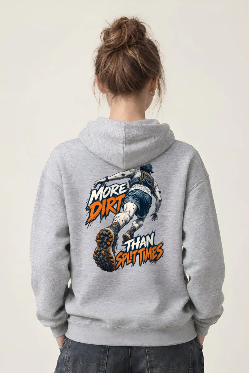 “More Dirt Than Split Times” Heavy Blend Unisex Pullover Hoodie