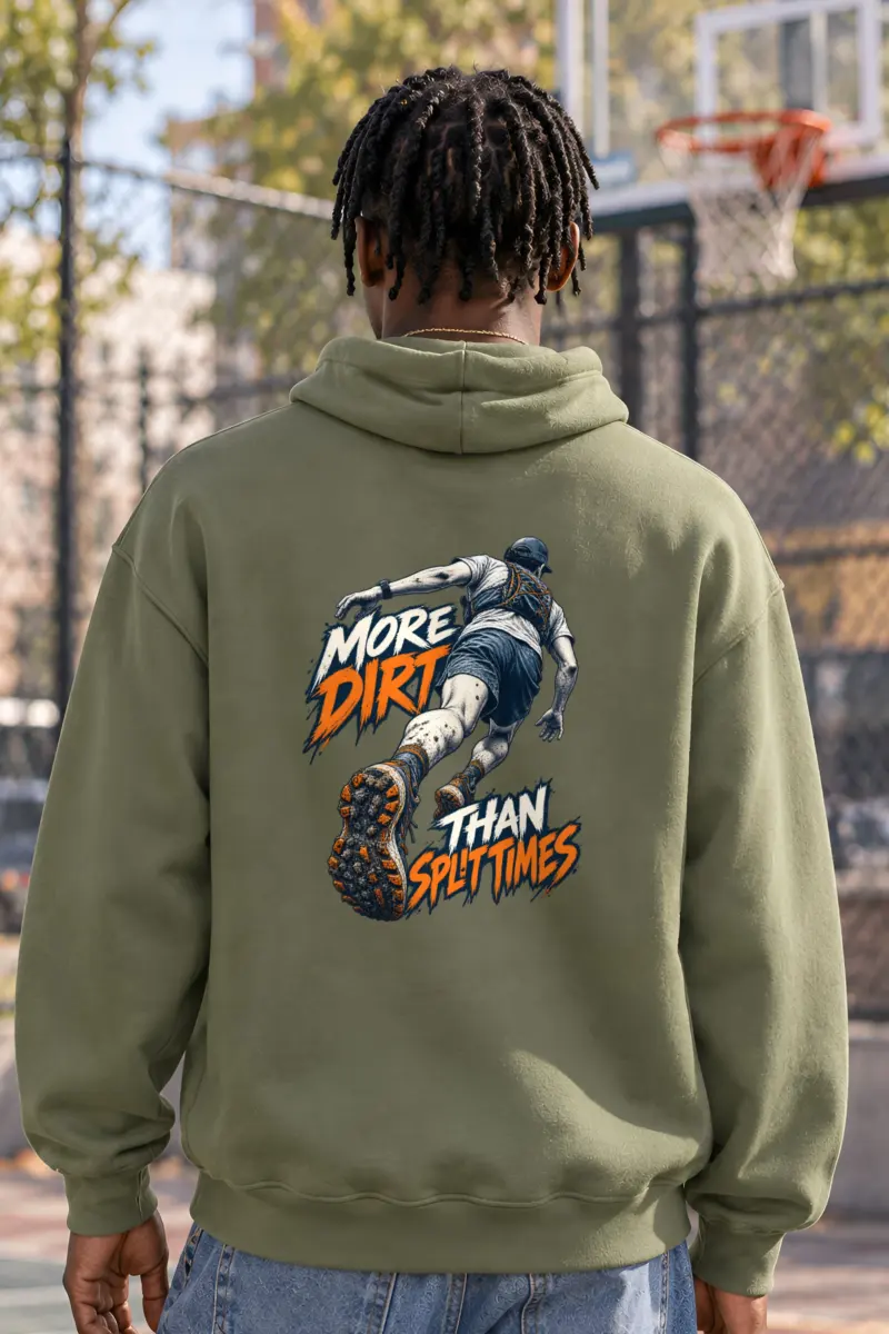 "More Dirt Than Split Times" Heavy Blend Unisex Pullover Hoodie