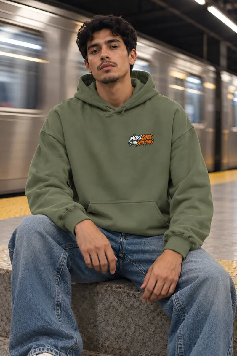 "More Dirt Than Split Times" Heavy Blend Unisex Pullover Hoodie