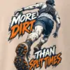 "More Dirt Than Split Times" Men's Oversized Heavyweight Crewneck T-Shirt