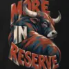 "More in Reserve Bull" Men's Oversized Heavyweight Crewneck T-Shirt