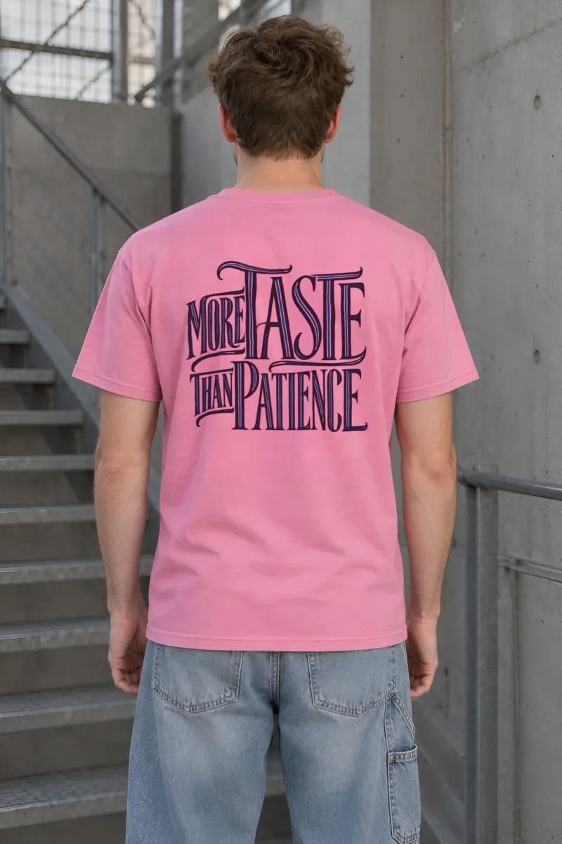“More Taste Than Patience” Heavyweight Unisex Crewneck T-shirt