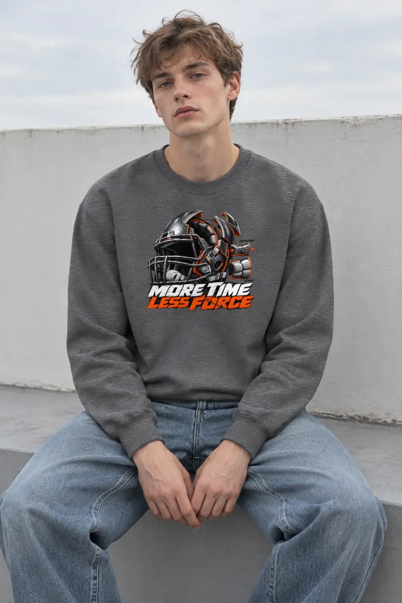 "More Time, Less Force" Heavy Blend Unisex Crewneck Sweatshirt