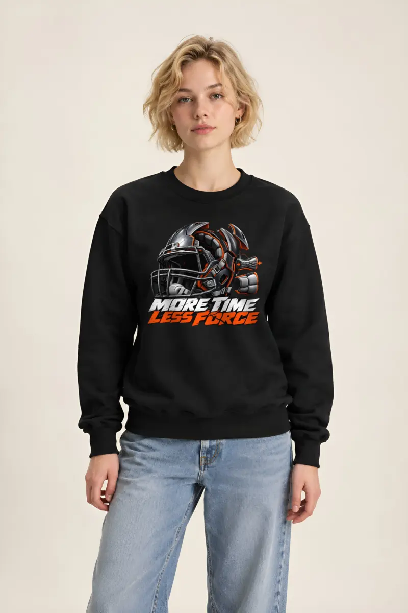 "More Time, Less Force" Heavy Blend Unisex Crewneck Sweatshirt