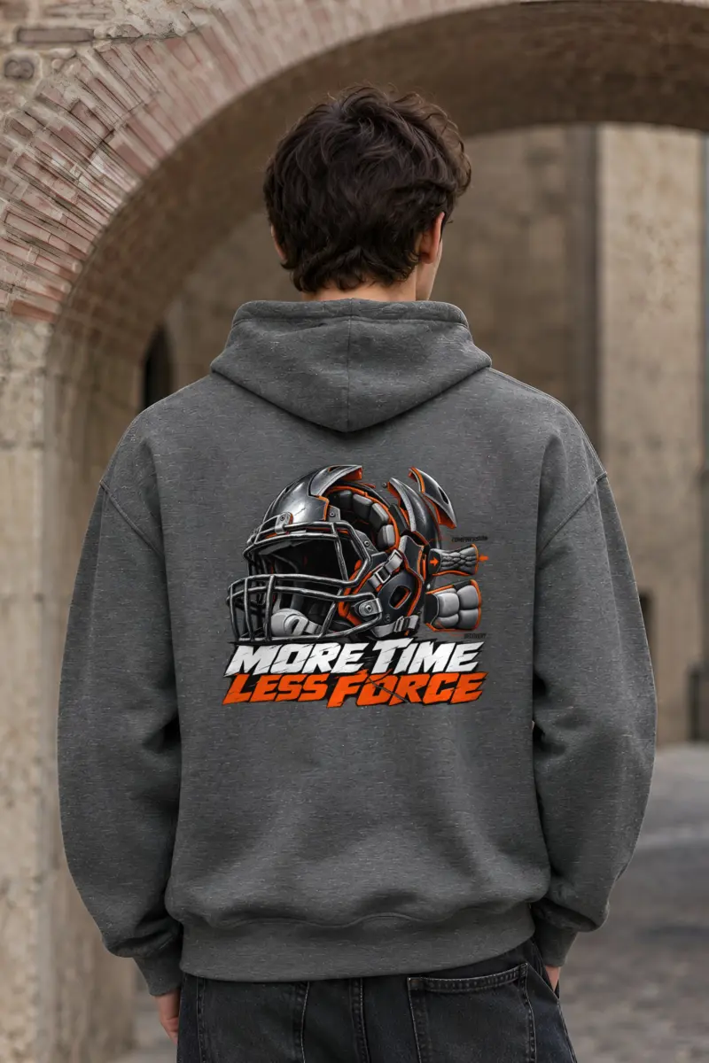 “More Time, Less Force” Heavy Blend Unisex Pullover Hoodie