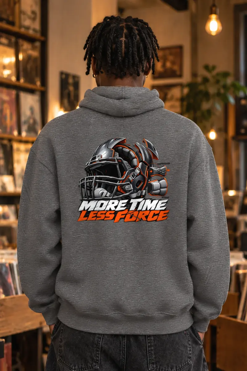 "More Time, Less Force" Heavy Blend Unisex Pullover Hoodie