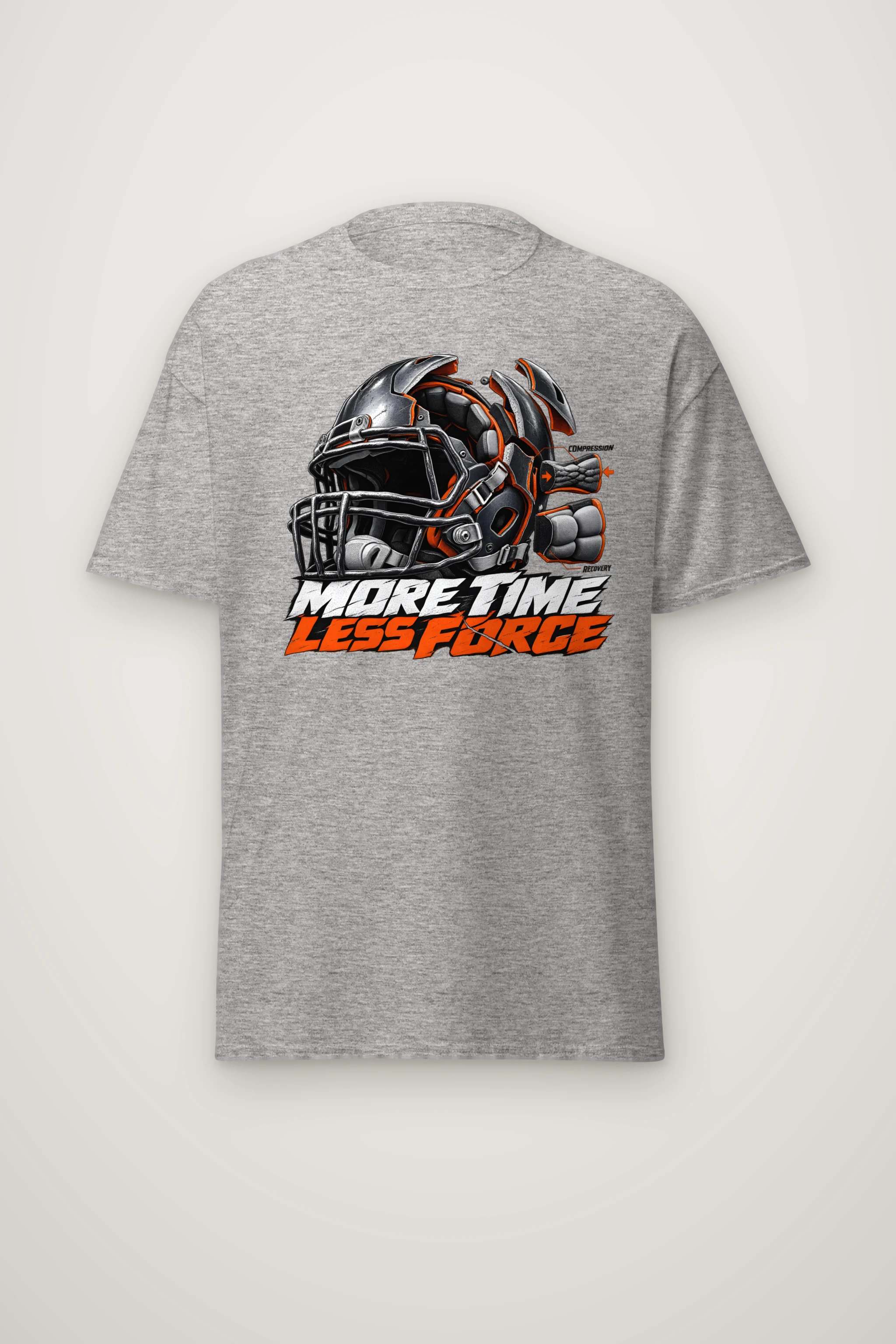 "More Time, Less Force" Heavyweight Unisex Crewneck T-shirt