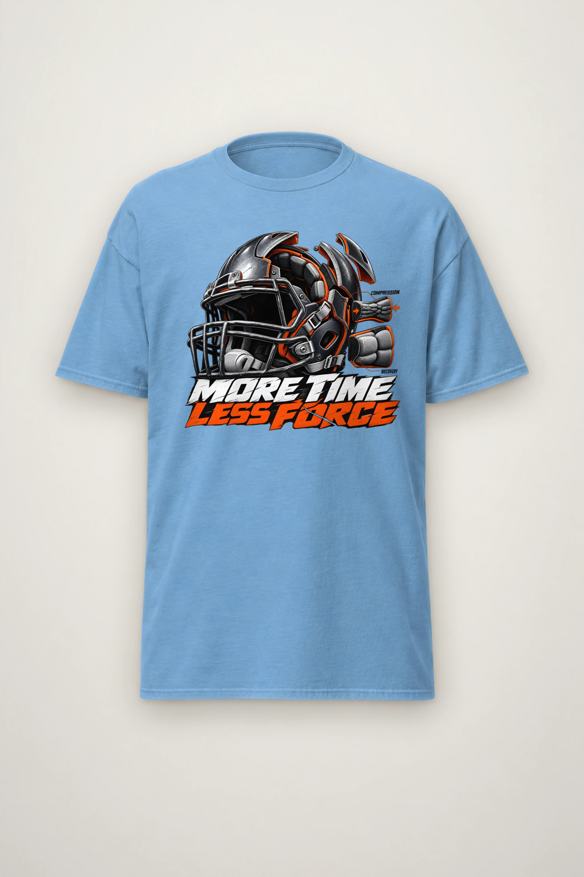 "More Time, Less Force" Heavyweight Unisex Crewneck T-shirt