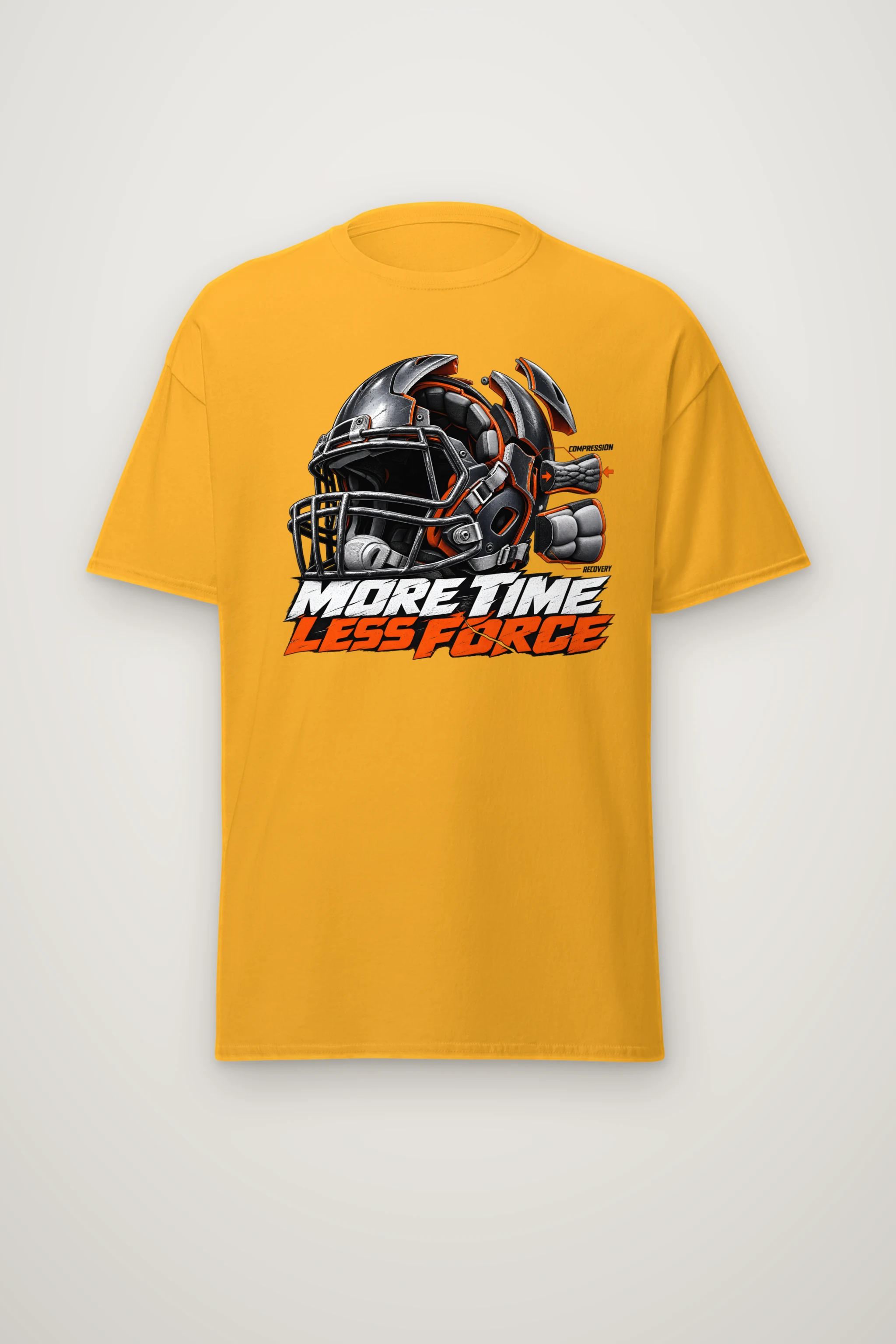 "More Time, Less Force" Heavyweight Unisex Crewneck T-shirt