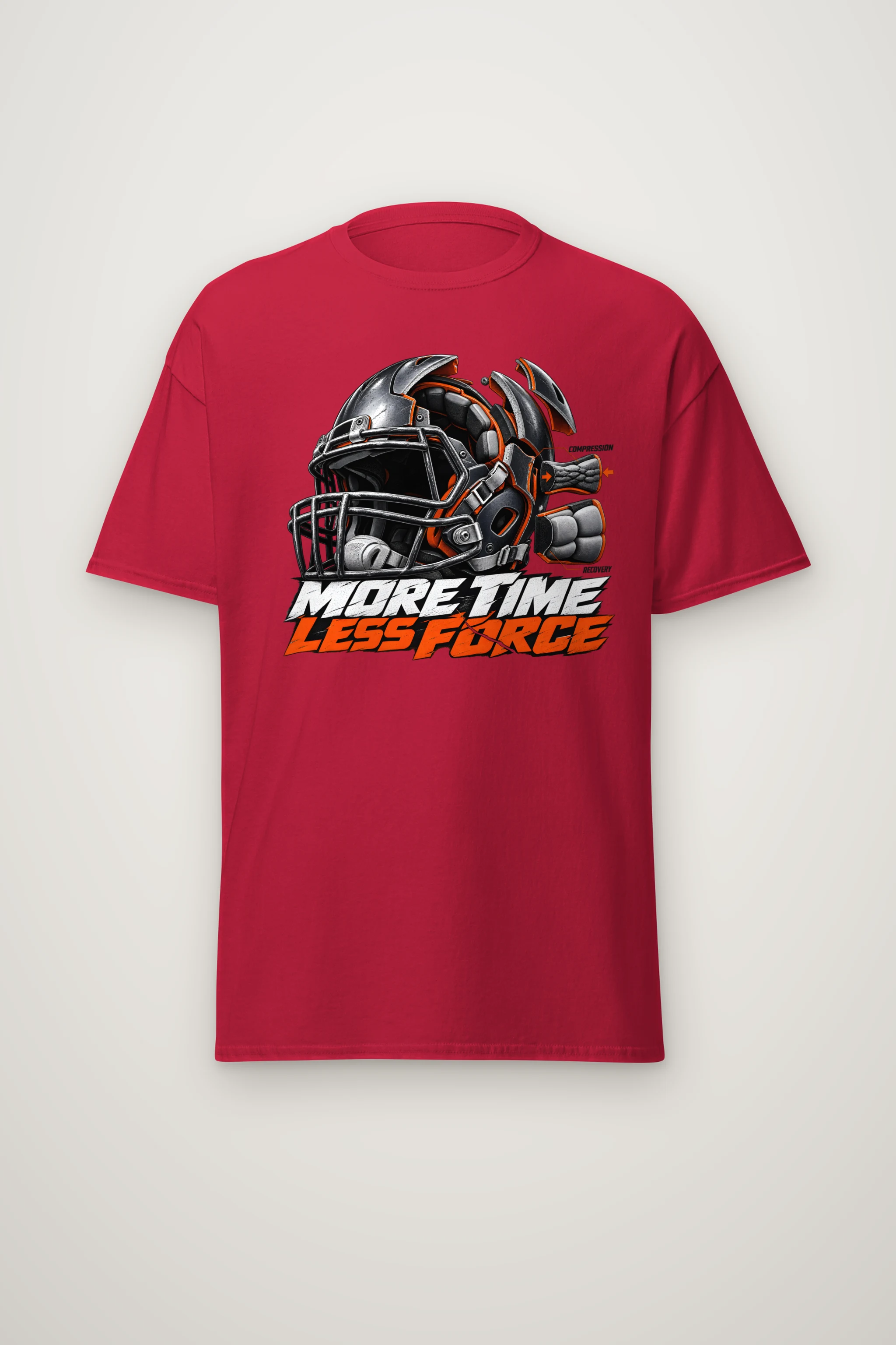 "More Time, Less Force" Heavyweight Unisex Crewneck T-shirt