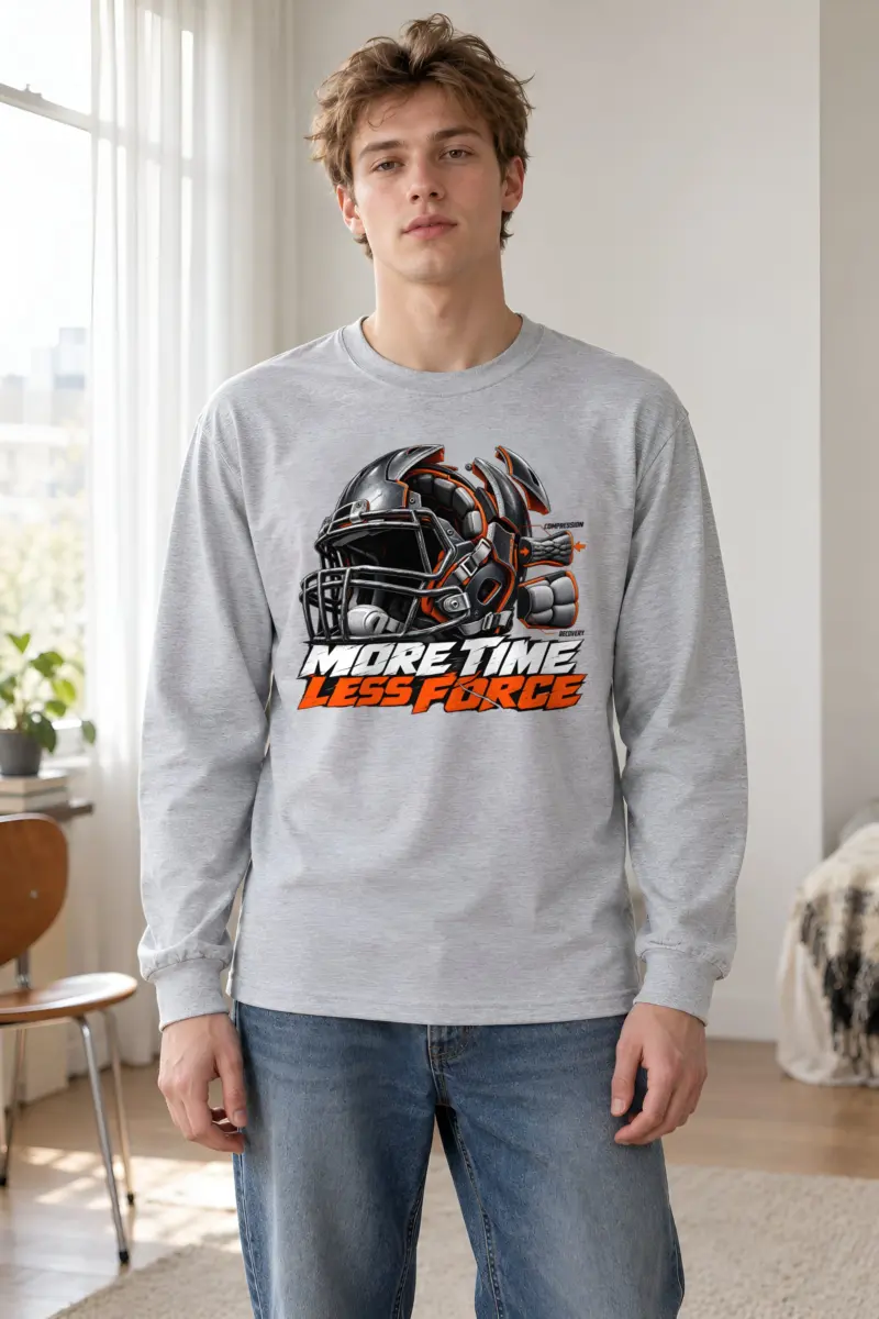 “More Time, Less Force” Unisex Longsleeve T-shirt