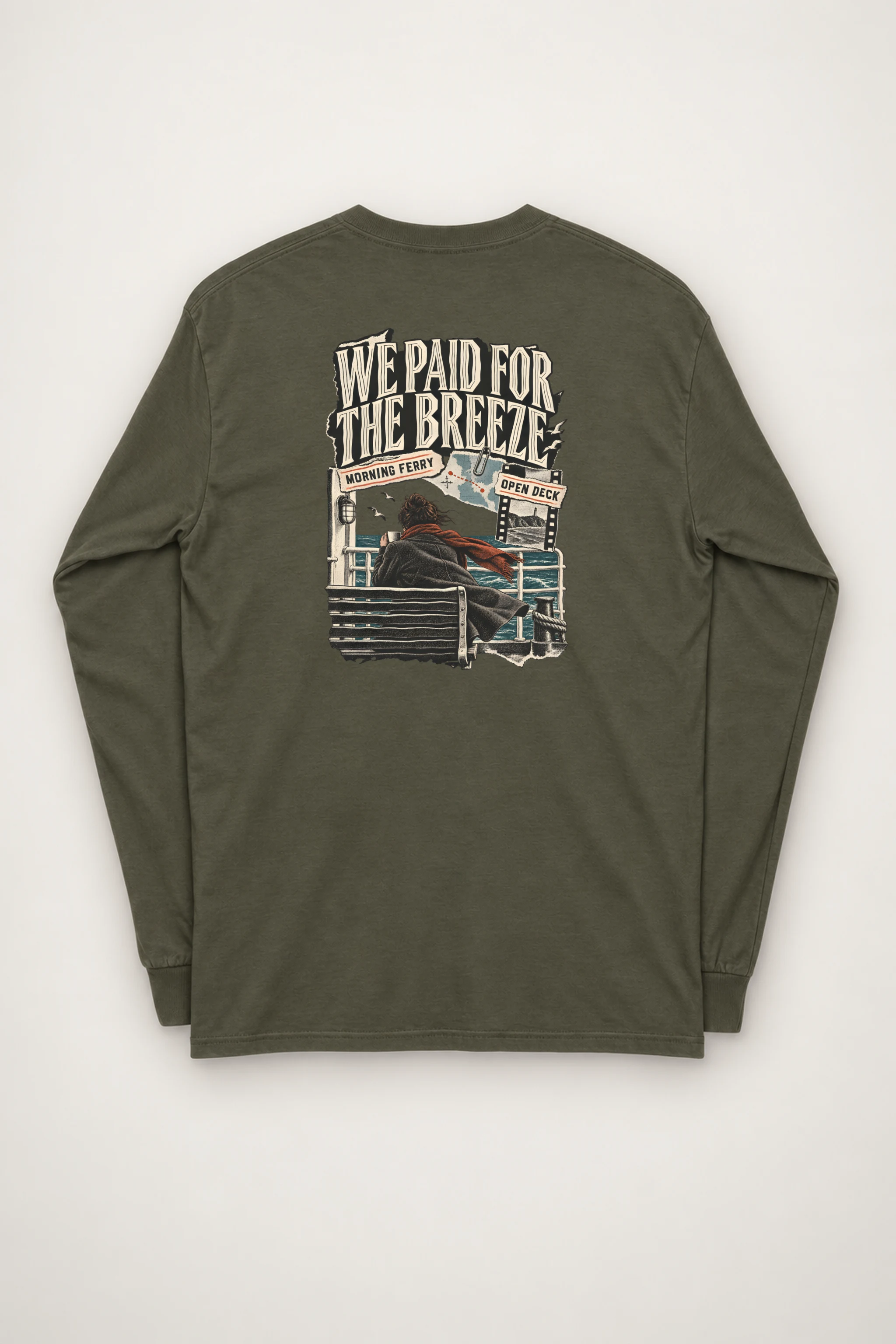 "Morning Ferry" Unisex Longsleeve T-shirt