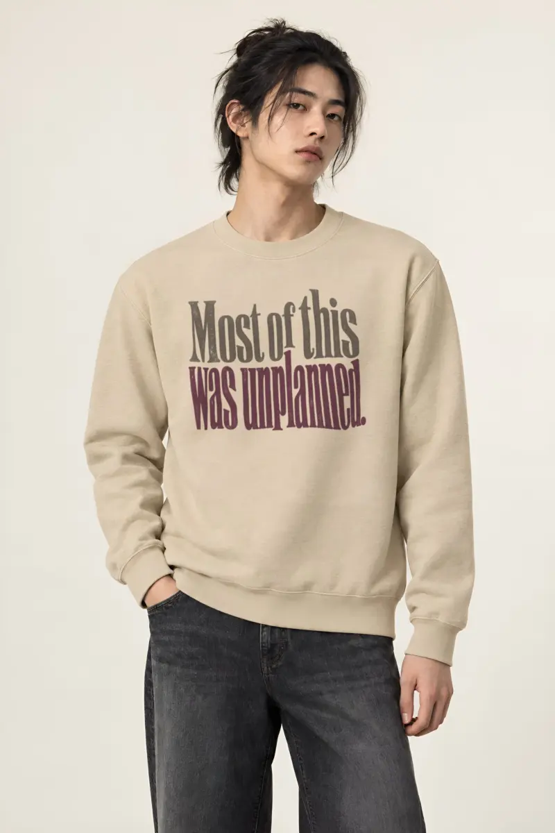 "Most of this Was Unplanned" Heavy Blend Unisex Crewneck Sweatshirt