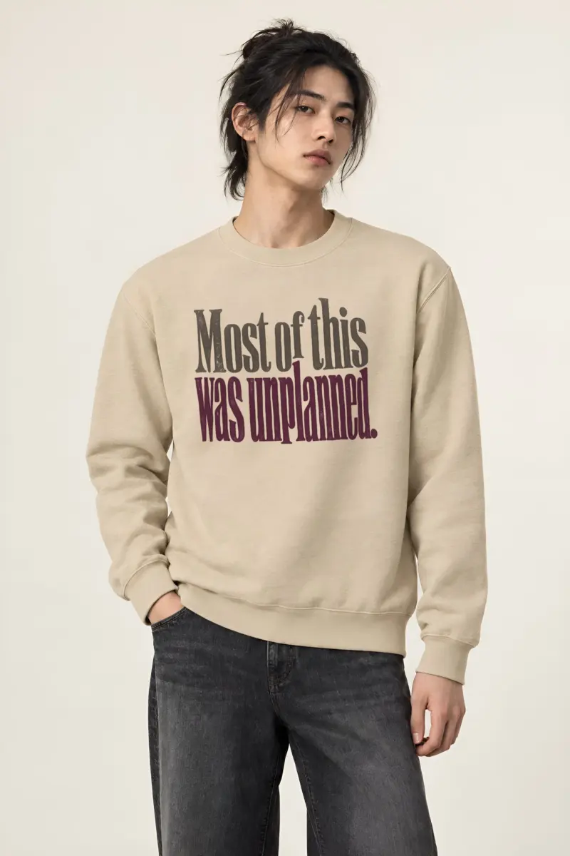 "Most of this Was Unplanned" Heavy Blend Unisex Crewneck Sweatshirt