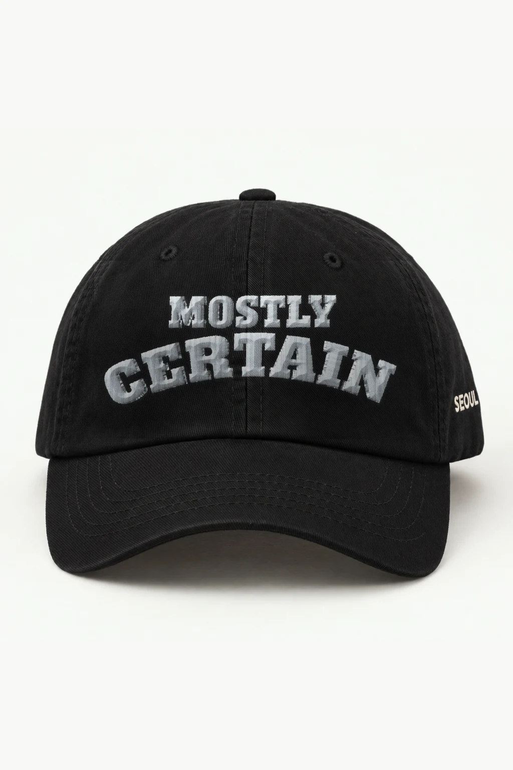 "Mostly Certain" Classic Dad Hat · Embroidered