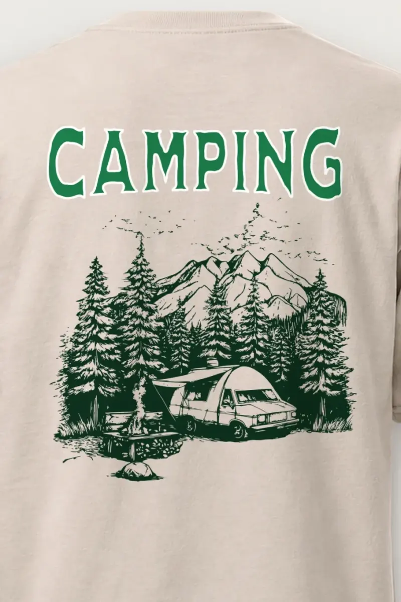 "Mountain Campfire Van" Heavyweight Unisex Crewneck T-shirt