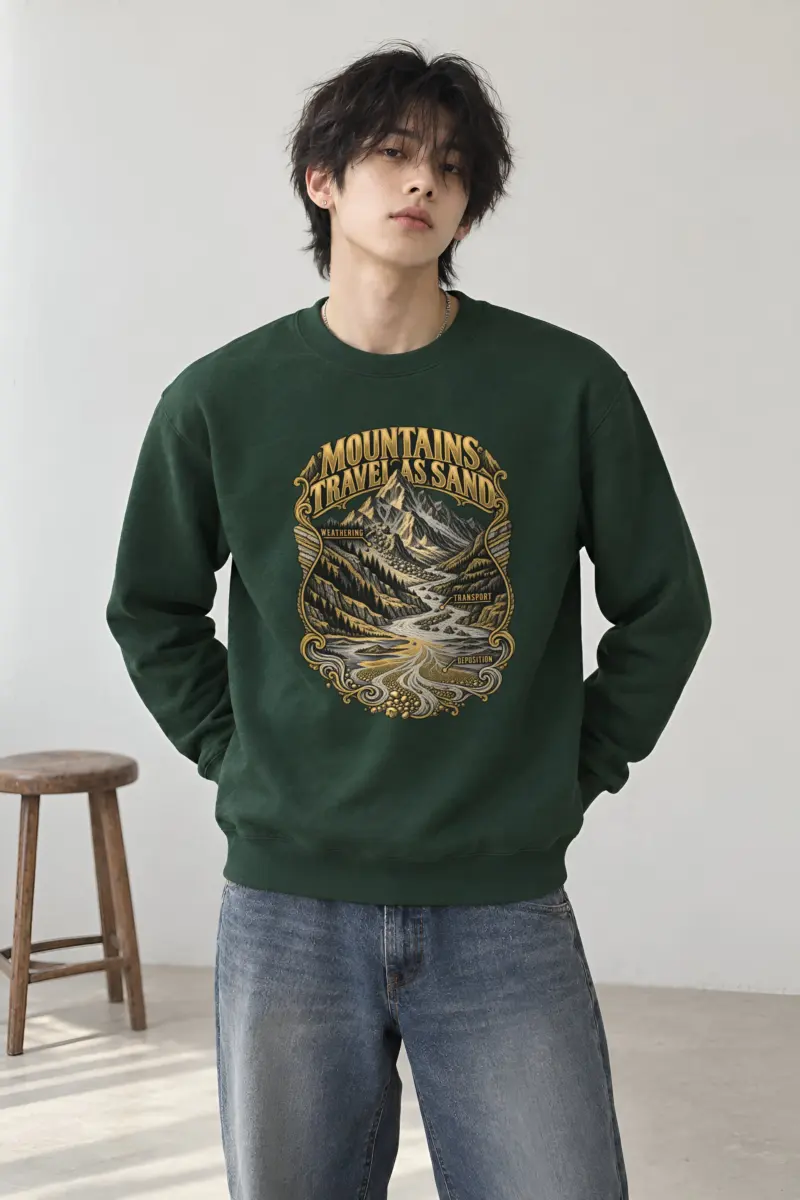 "Mountains Travel As Sand" Heavy Blend Unisex Crewneck Sweatshirt