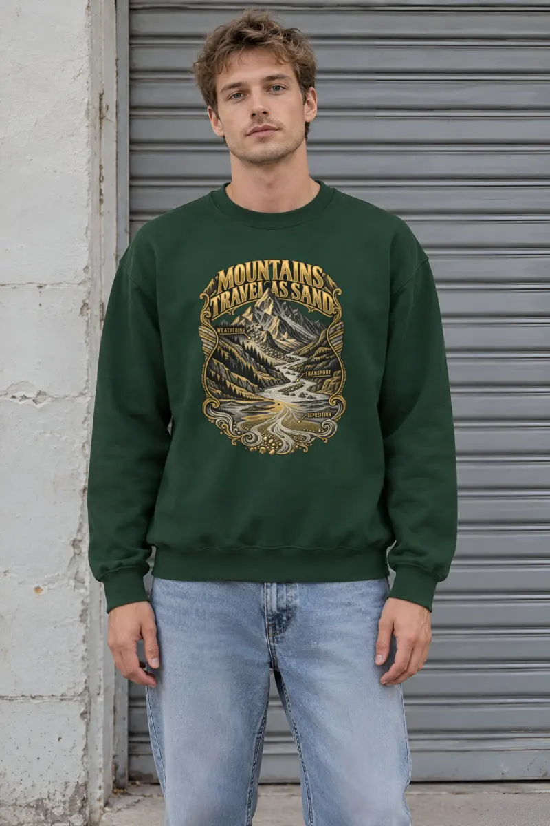 "Mountains Travel As Sand" Heavy Blend Unisex Crewneck Sweatshirt