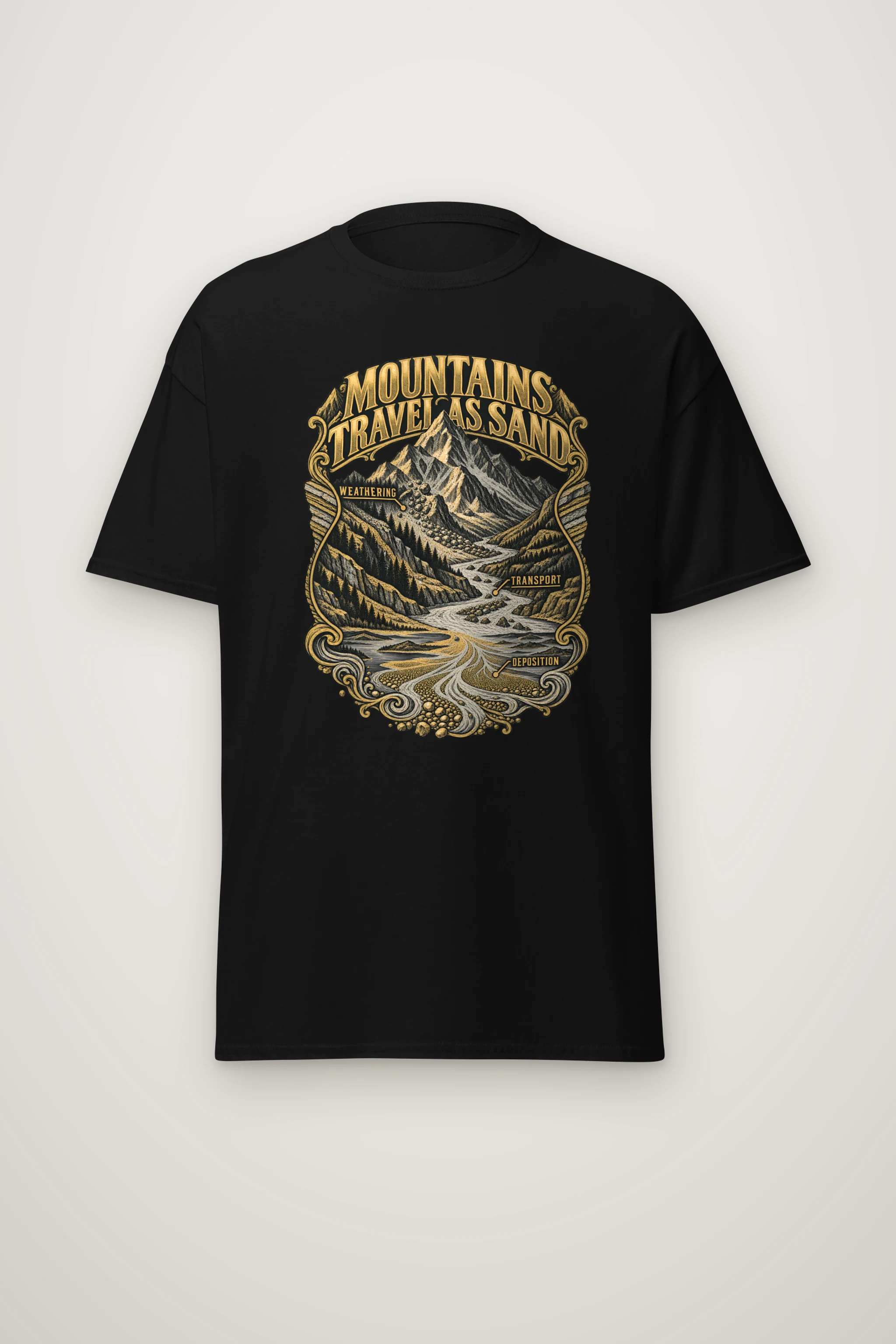 "Mountains Travel As Sand" Heavyweight Unisex Crewneck T-shirt