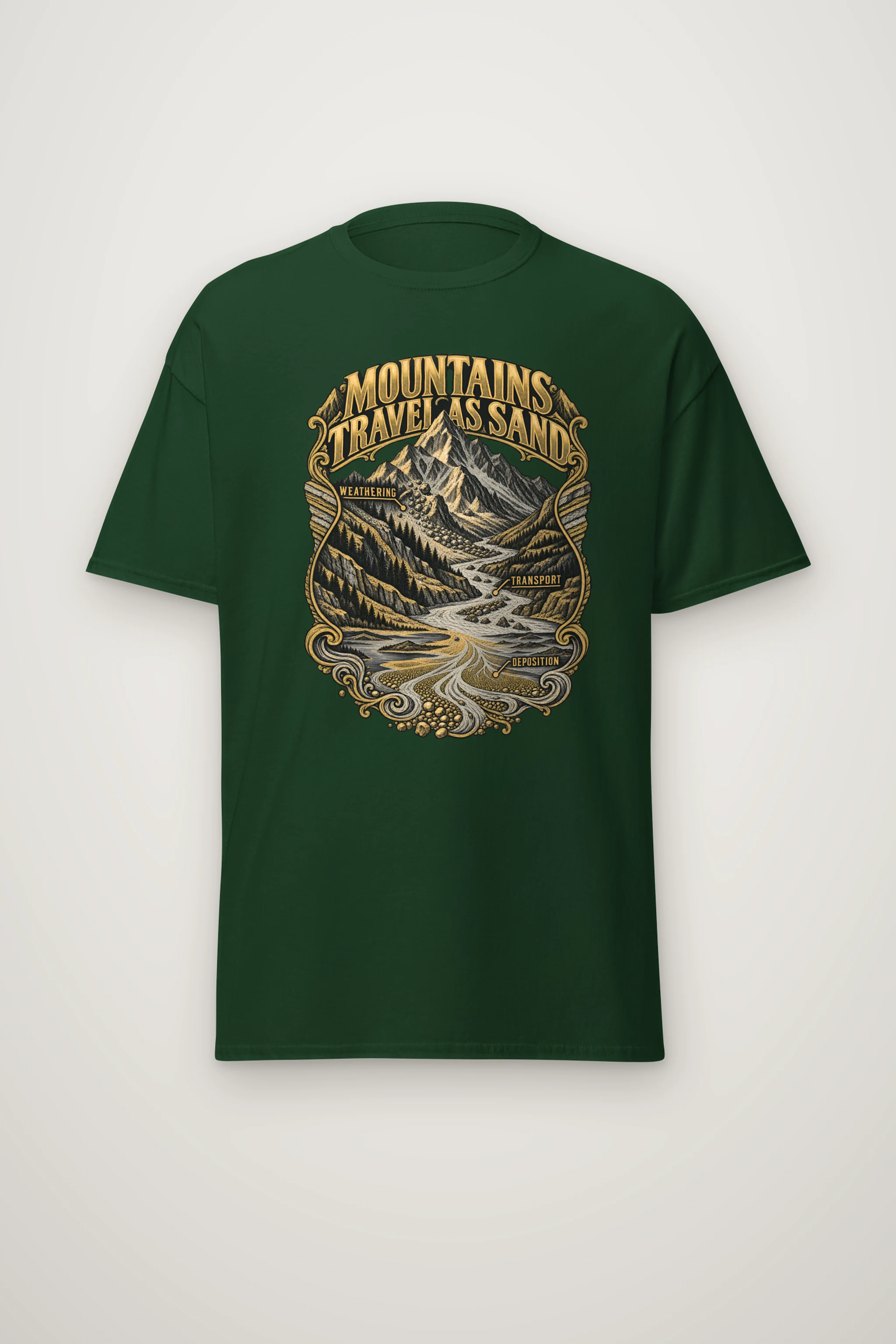 "Mountains Travel As Sand" Heavyweight Unisex Crewneck T-shirt