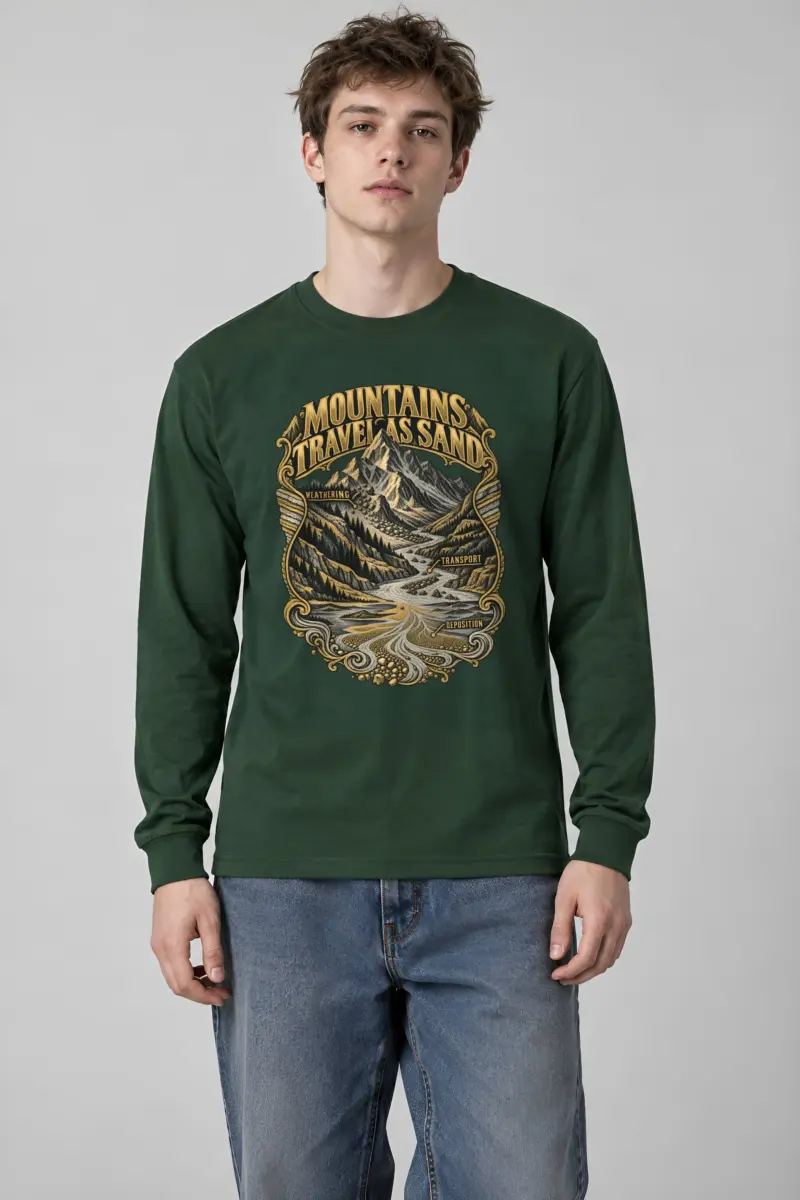 "Mountains Travel As Sand" Unisex Longsleeve T-shirt