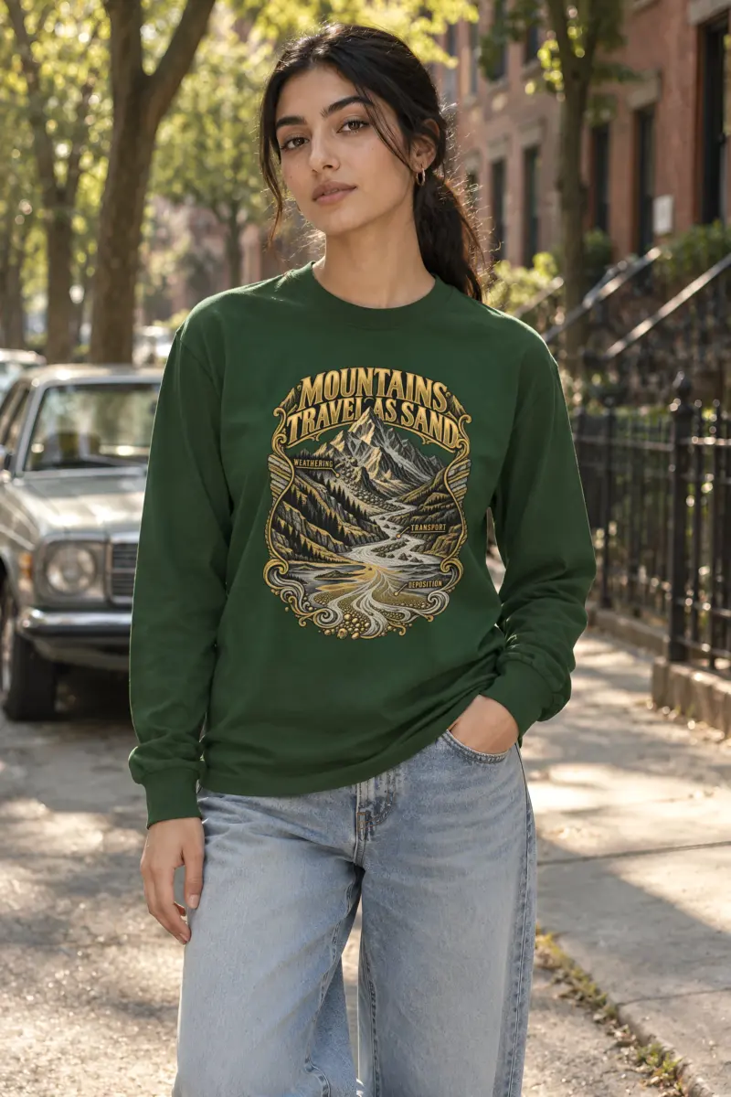 "Mountains Travel As Sand" Unisex Longsleeve T-shirt