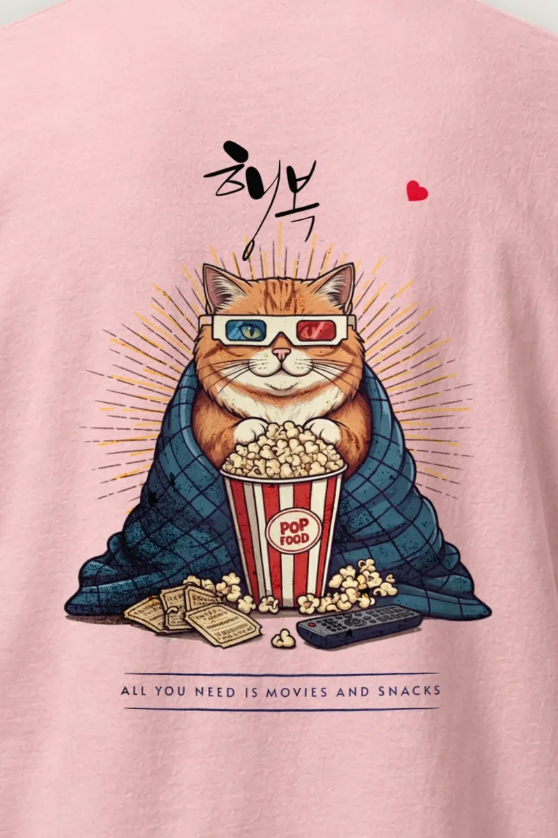 "Movies And Snacks" Heavyweight Unisex Crewneck T-shirt