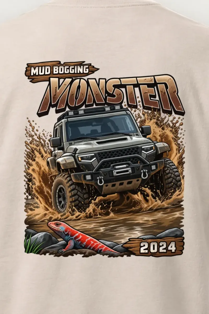 "Mud Bogging Monster" Heavyweight Unisex Crewneck T-shirt
