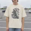 "Muddy Dirt Bike Rider" Men's Oversized Heavyweight Crewneck T-Shirt