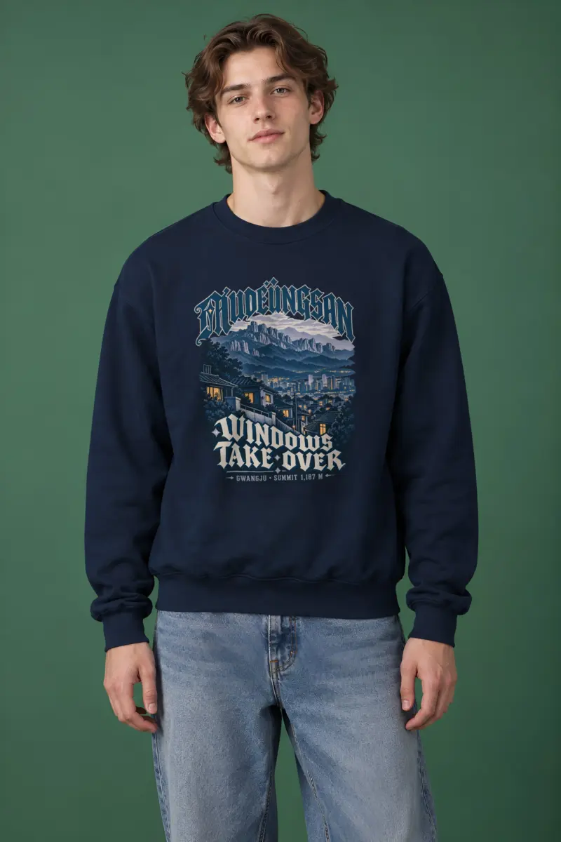 "Mudeungsan Windows Take Over" Heavy Blend Unisex Crewneck Sweatshirt