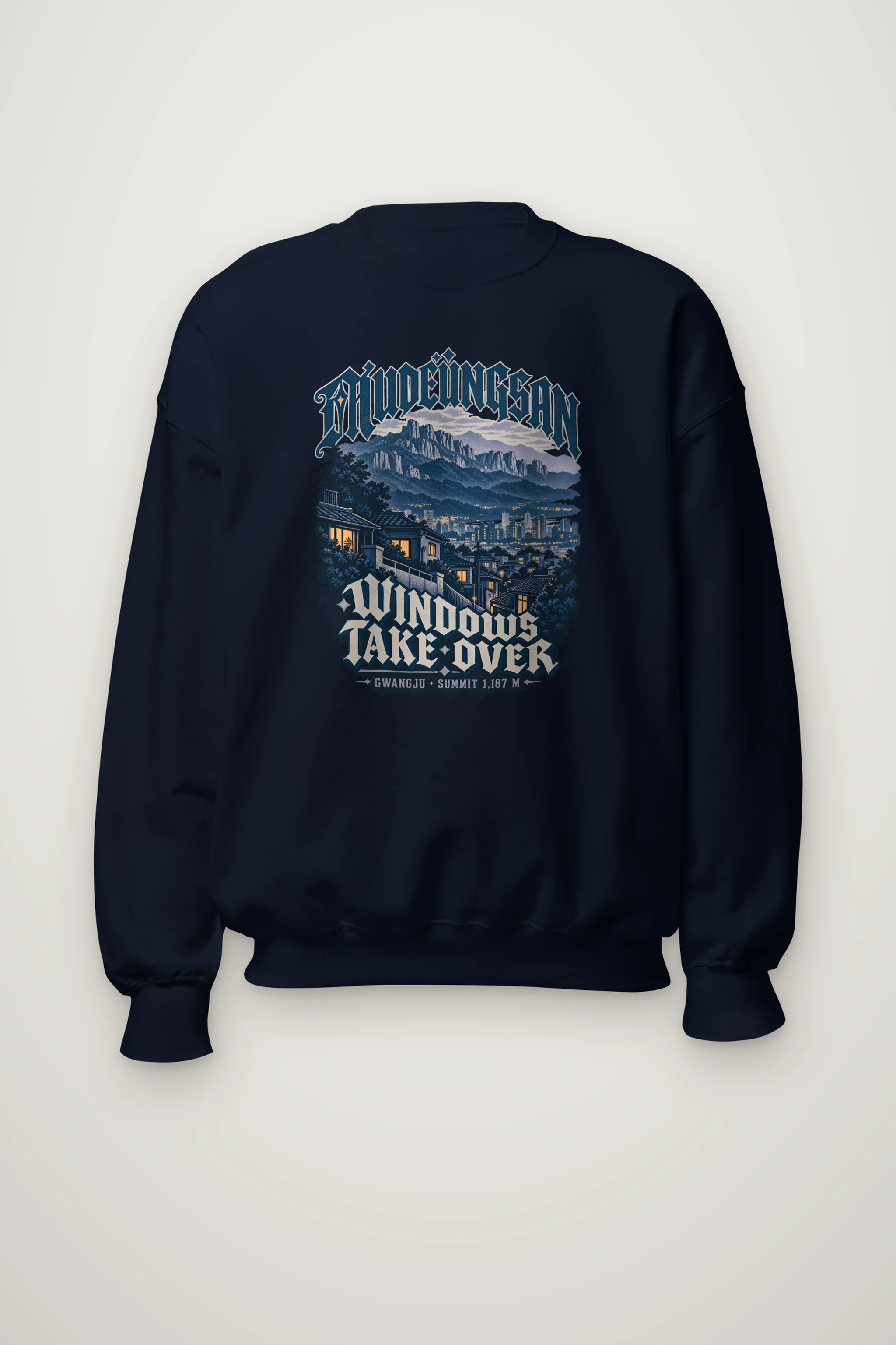 "Mudeungsan Windows Take Over" Heavy Blend Unisex Crewneck Sweatshirt