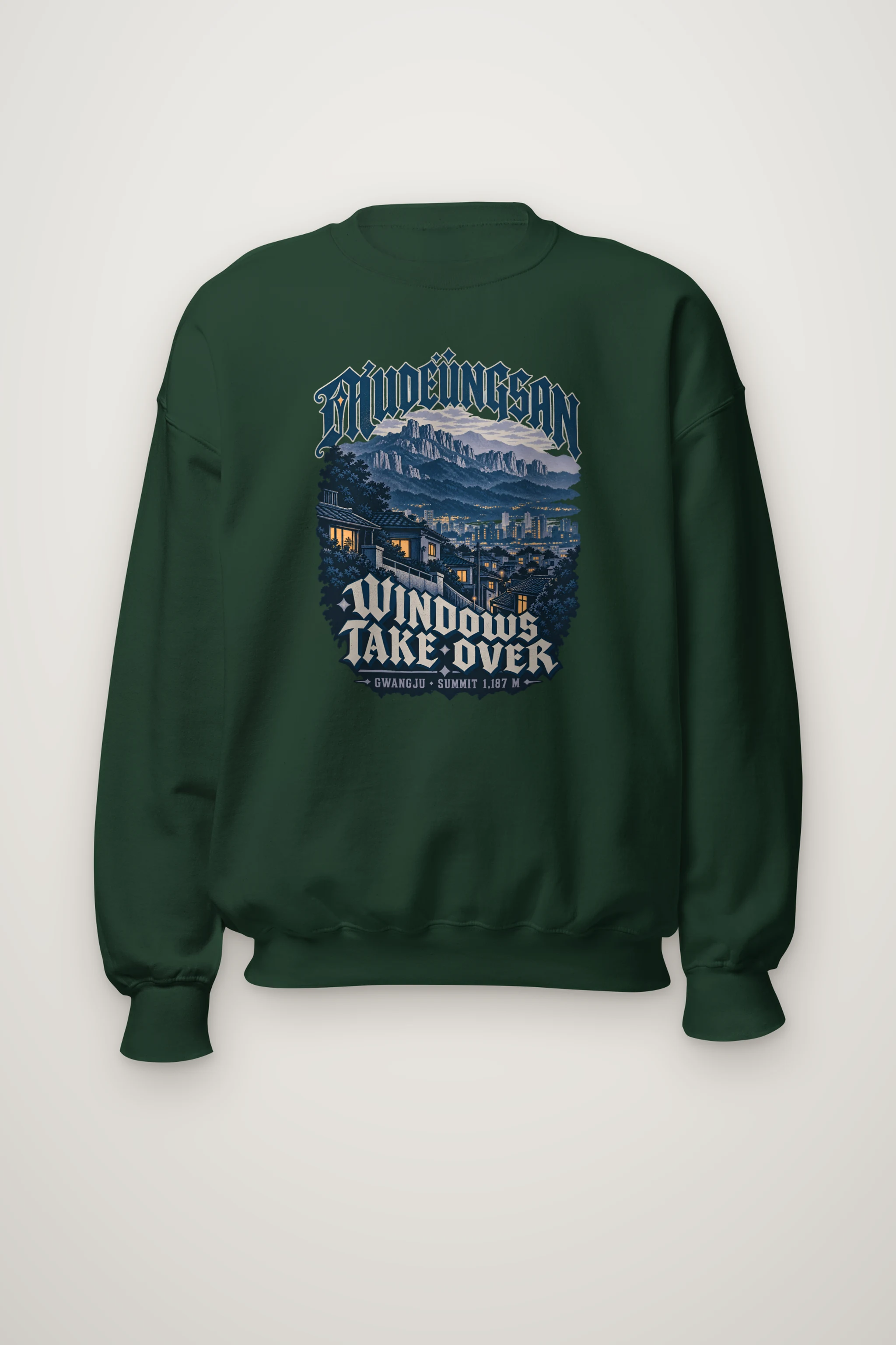 "Mudeungsan Windows Take Over" Heavy Blend Unisex Crewneck Sweatshirt