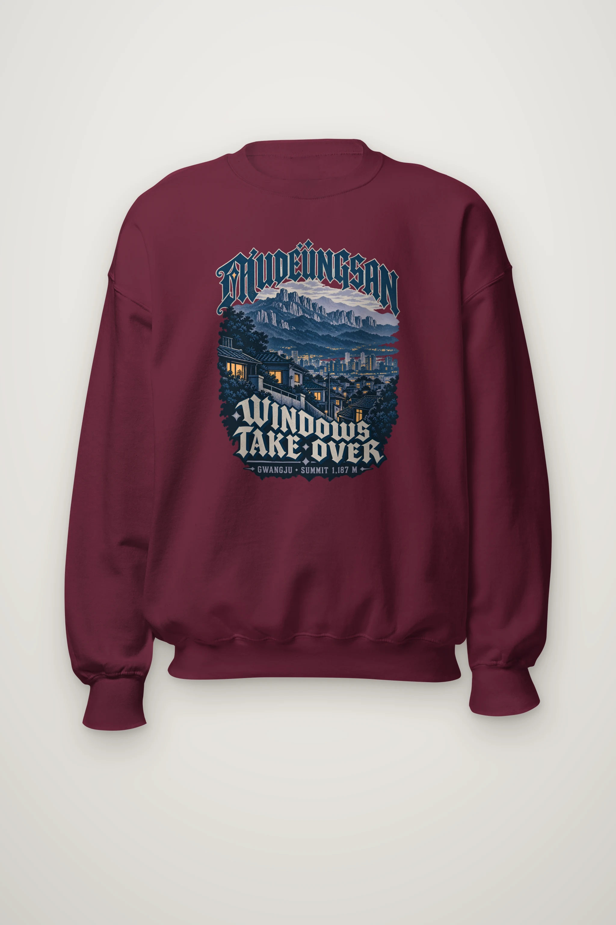 "Mudeungsan Windows Take Over" Heavy Blend Unisex Crewneck Sweatshirt