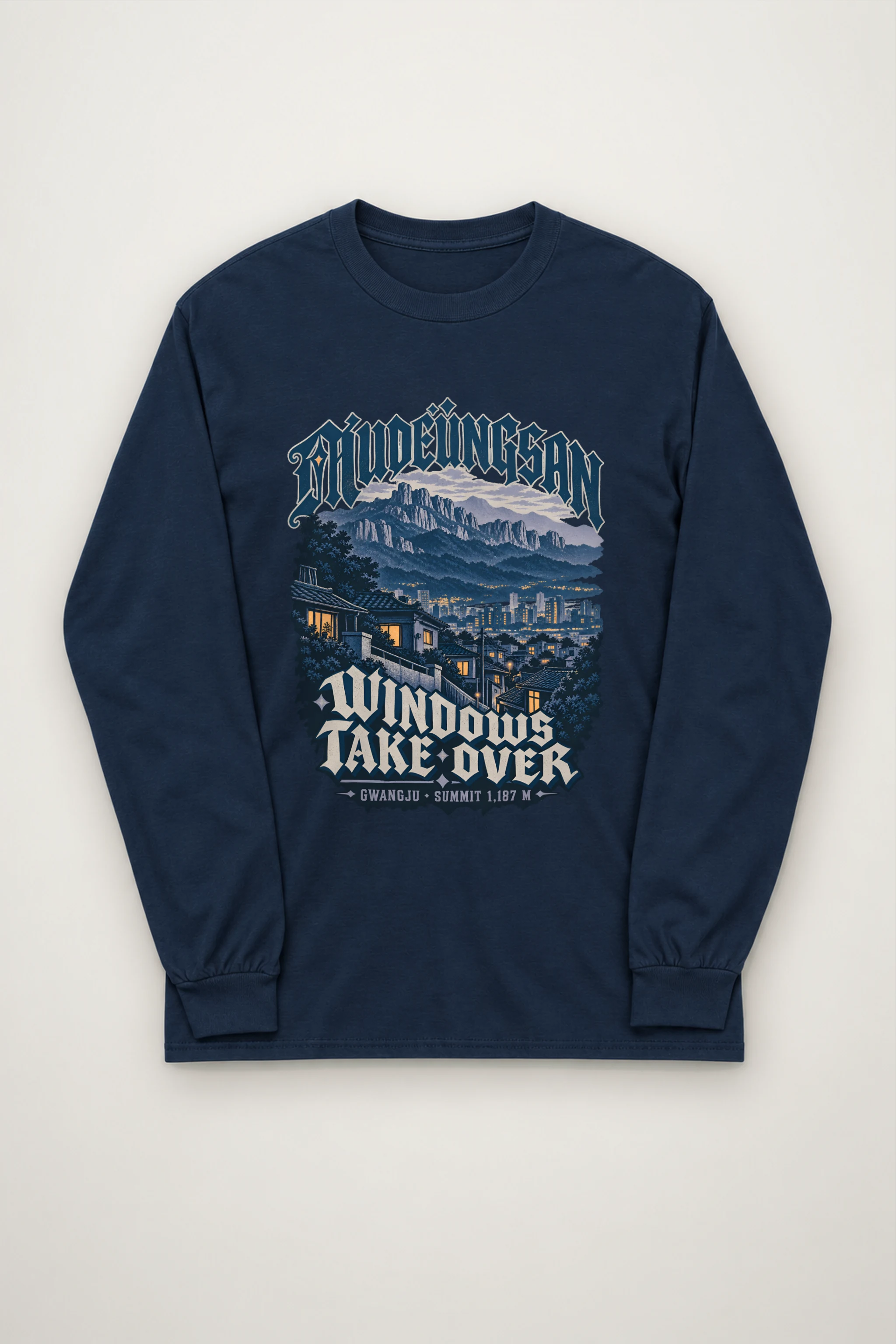 "Mudeungsan Windows Take Over" Unisex Longsleeve T-shirt