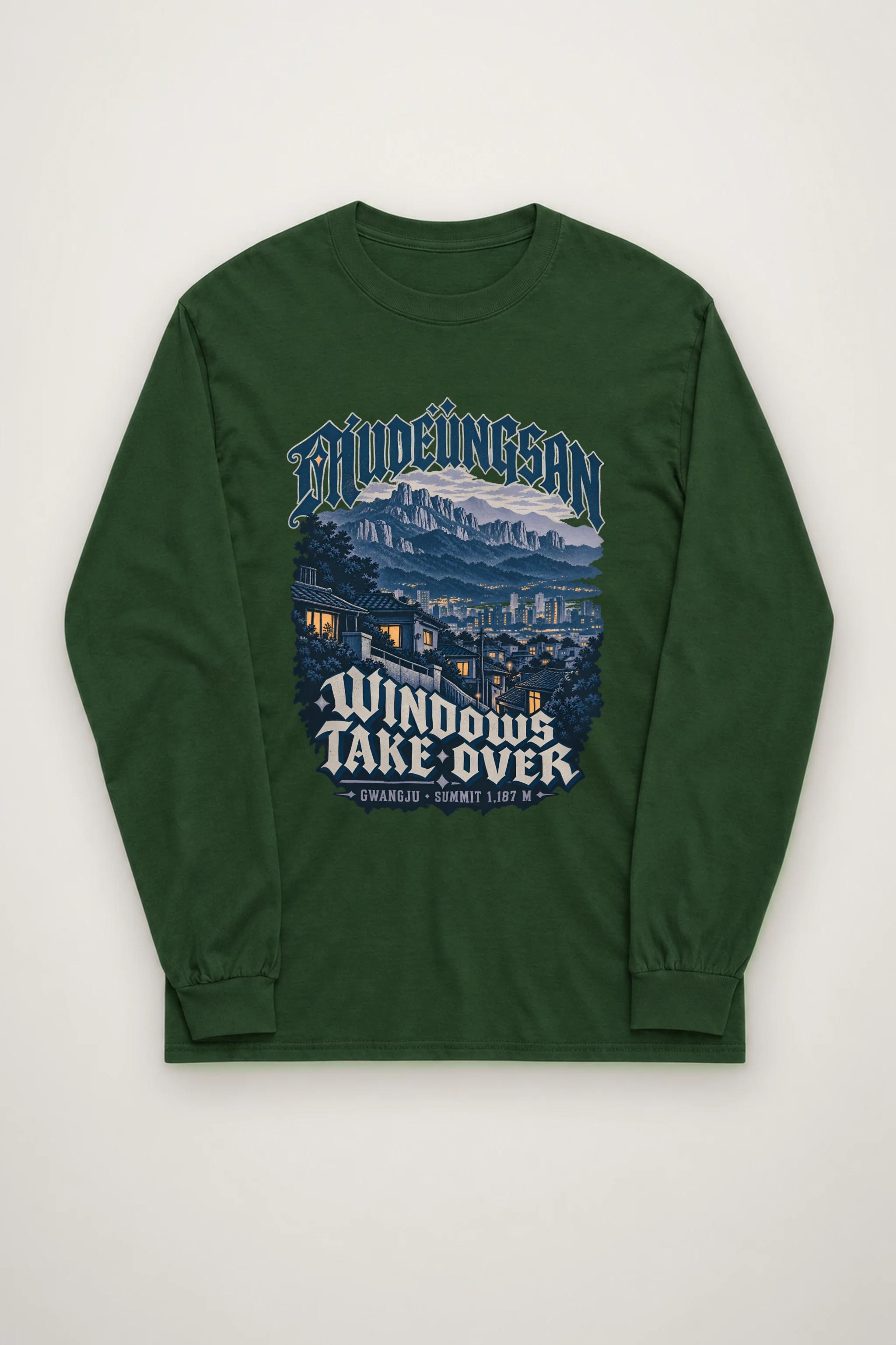 "Mudeungsan Windows Take Over" Unisex Longsleeve T-shirt