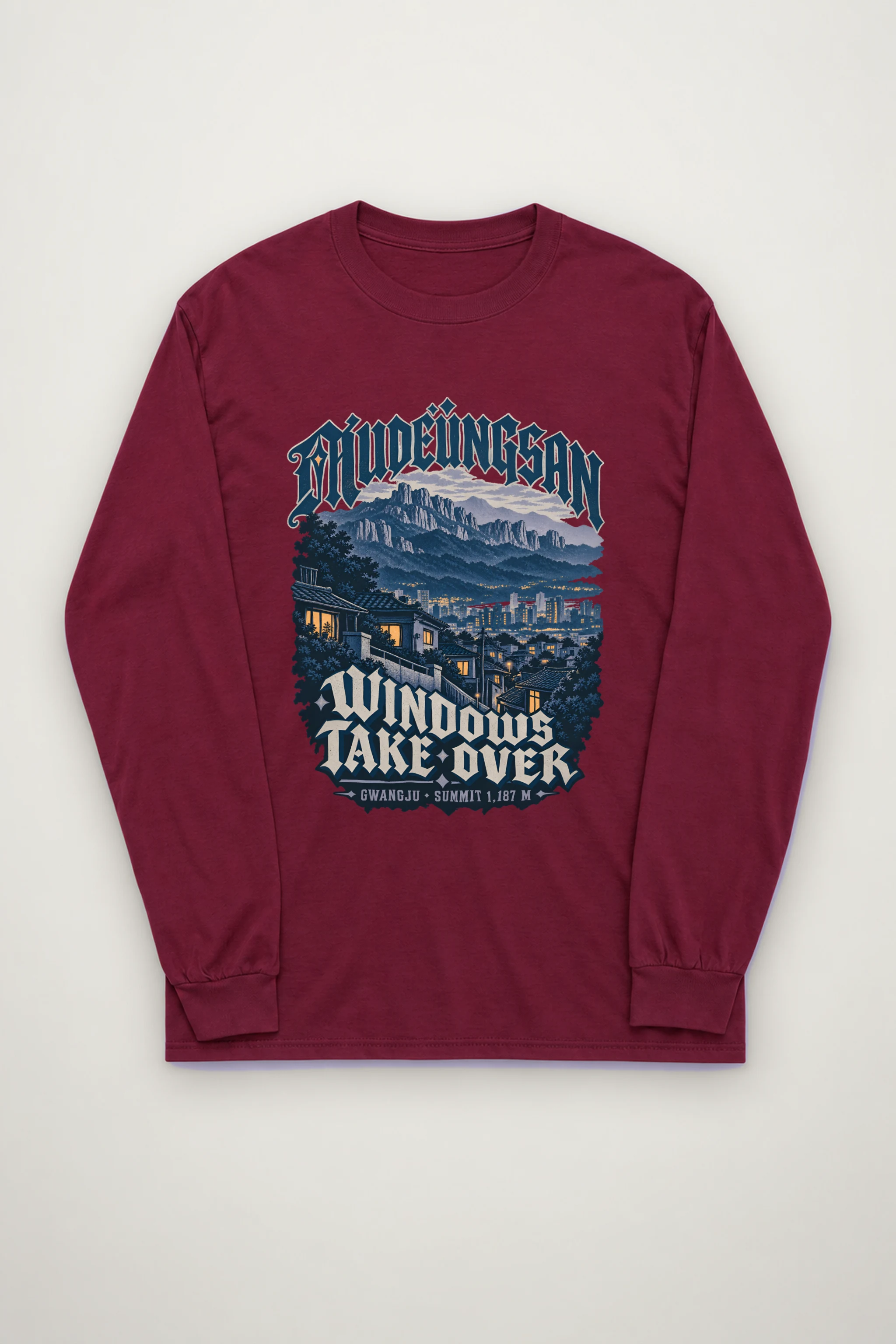 "Mudeungsan Windows Take Over" Unisex Longsleeve T-shirt