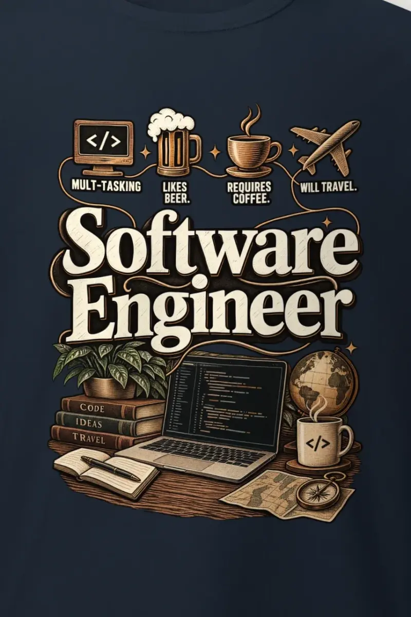 "Multi-Tasking Engineer" Heavyweight Unisex Crewneck T-shirt