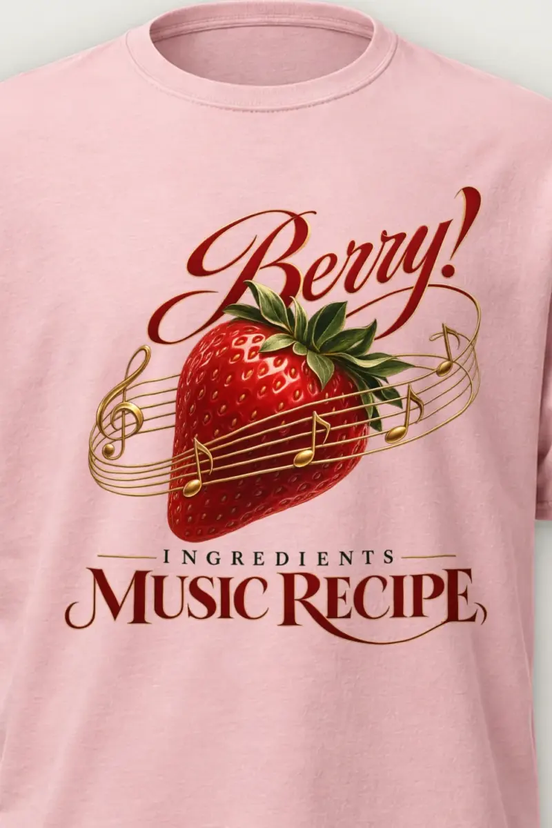 "Music Recipe" Heavyweight Unisex Crewneck T-shirt