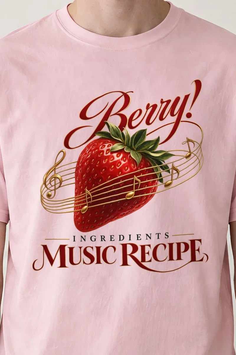 "Music Recipe" Heavyweight Unisex Crewneck T-shirt